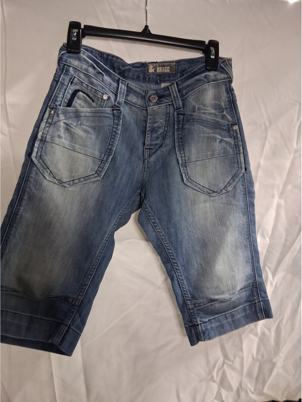 Preowned- H&M Vintage Button Fly Bragg Fit Denim Capris Womens Size 28 H2